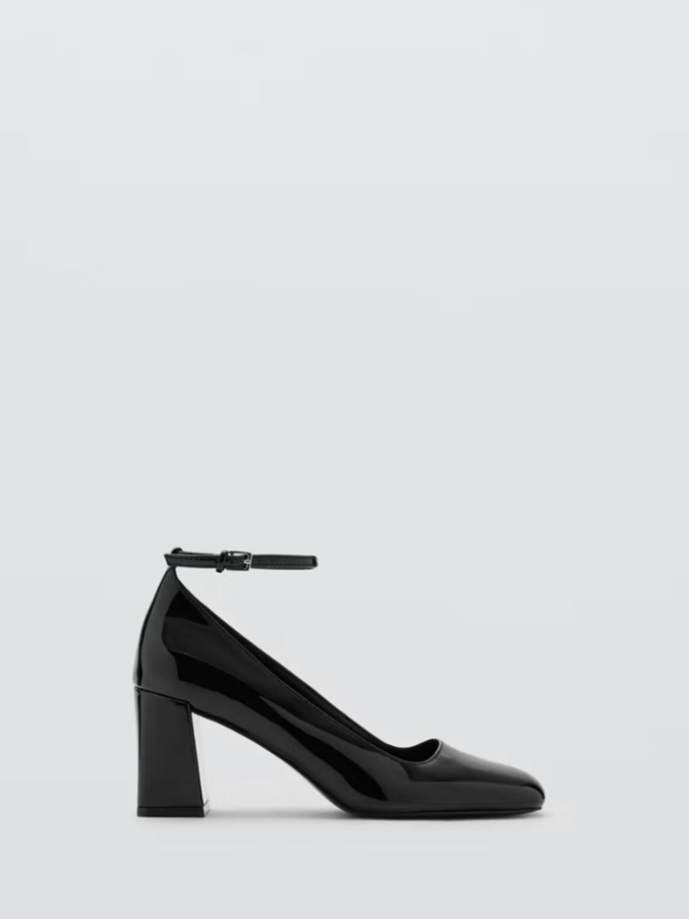 Mango Patent Leather High-Heeled Shoes With Ankle Straps - Picture 2 of 8